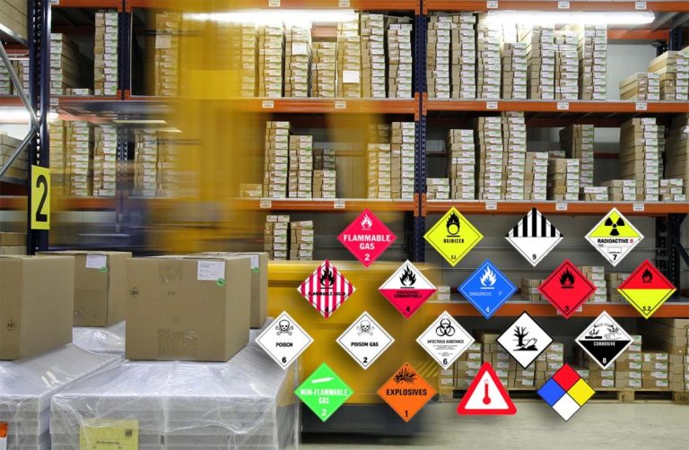 Dangerous goods symbols.